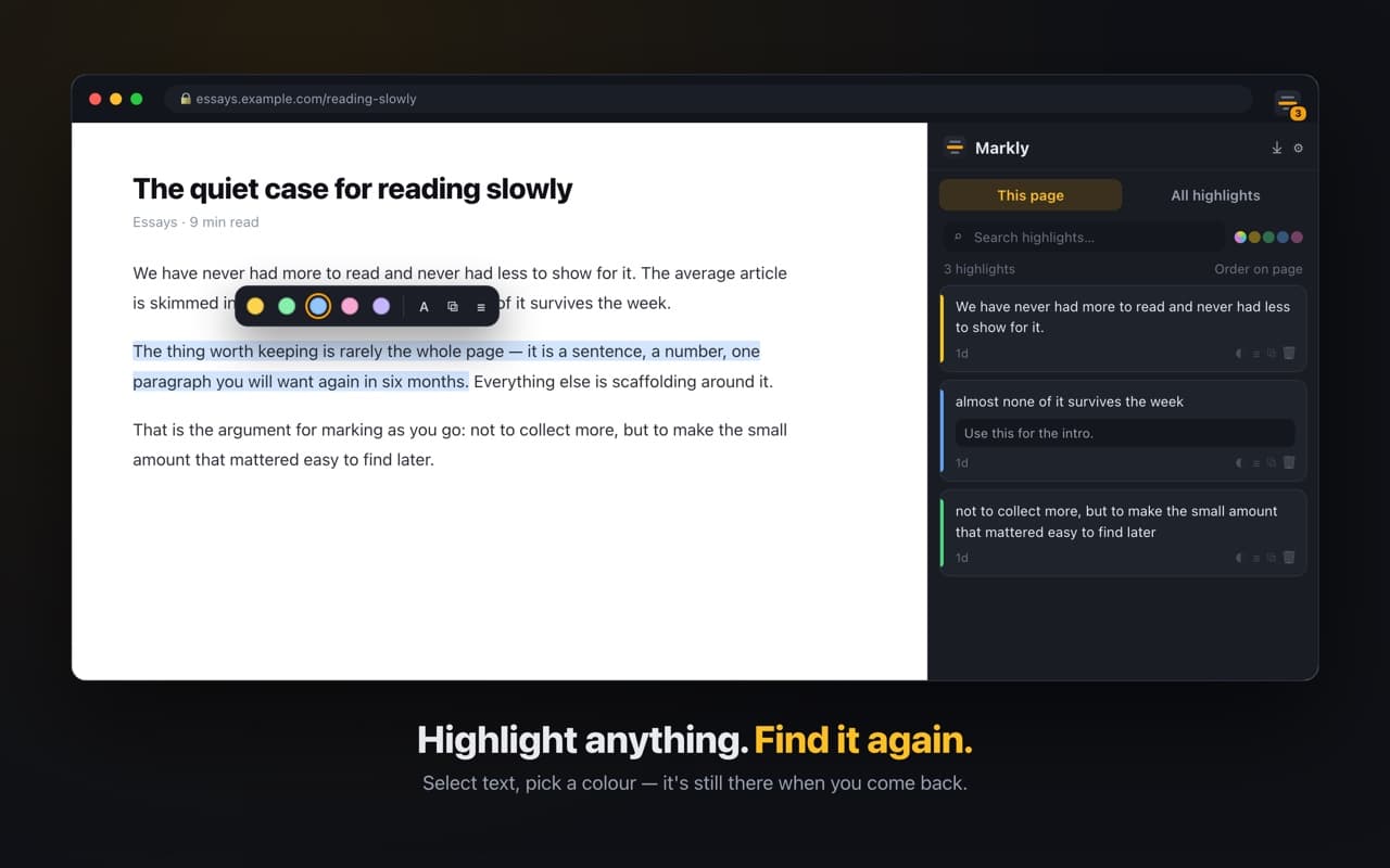 Markly screenshot