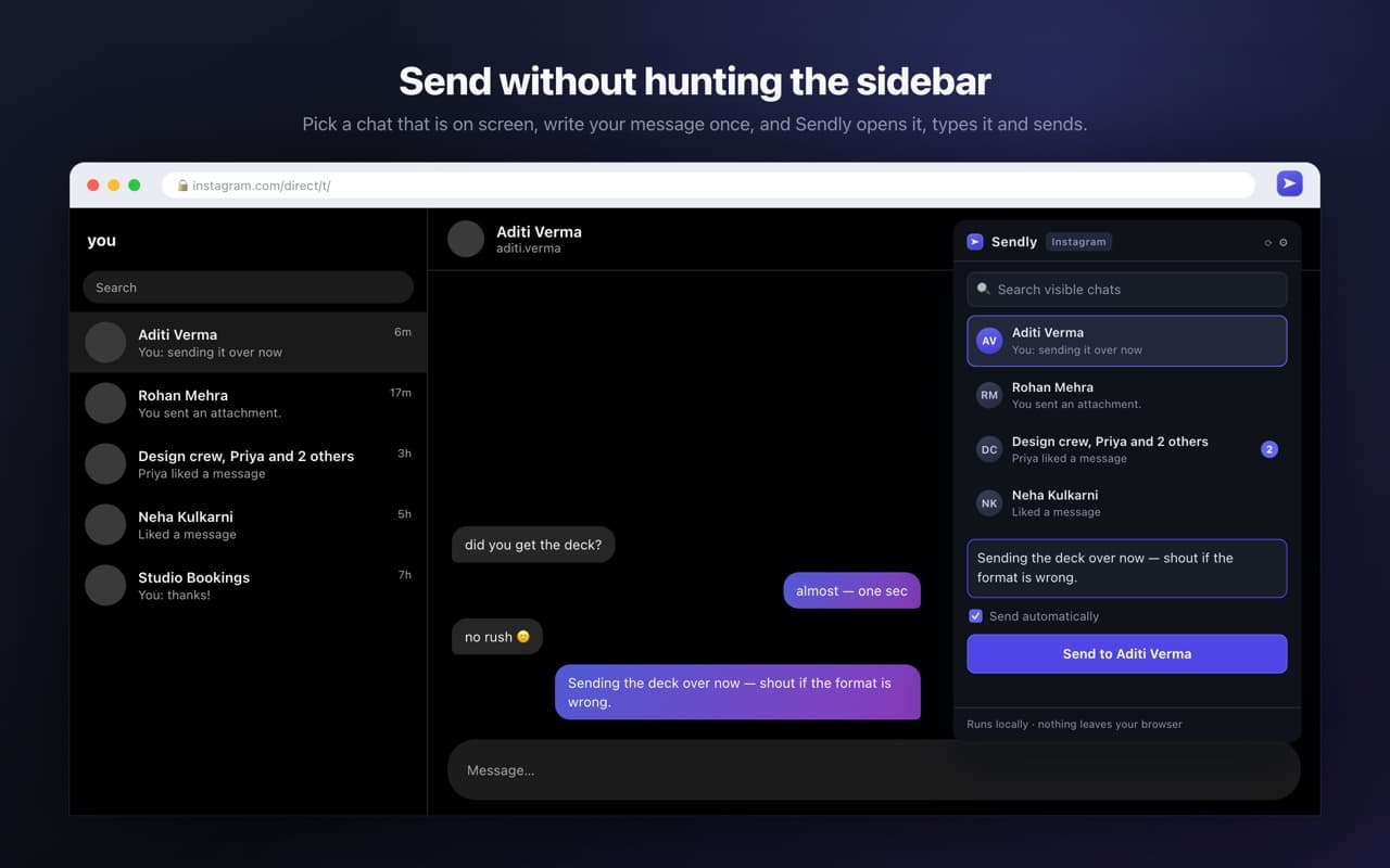 Sendly screenshot
